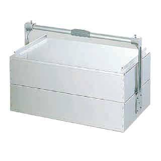 楽天市場】アルミ関西式出前箱二段式 中【 業務用 出前箱 おかもち