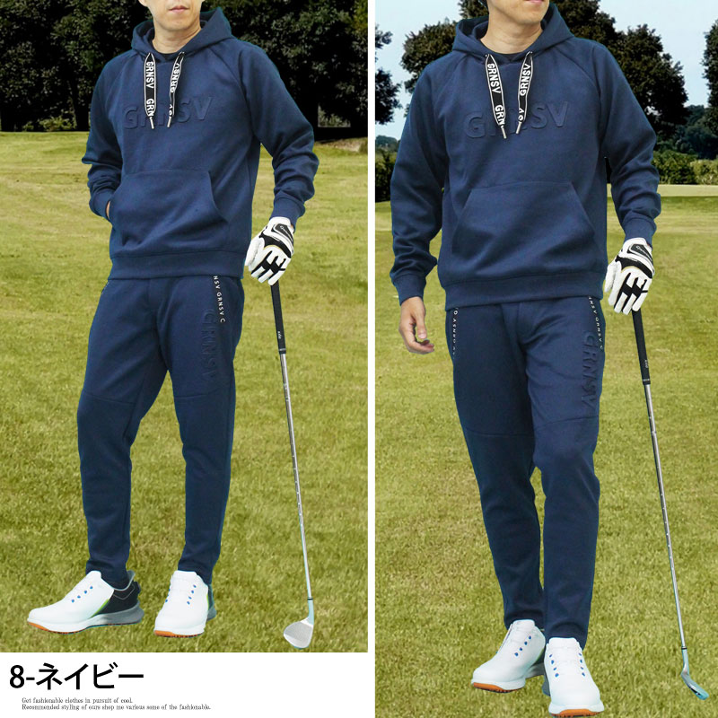 楽天市場】送料無料 ゴルフウェア メンズ 上下セットアップ プル