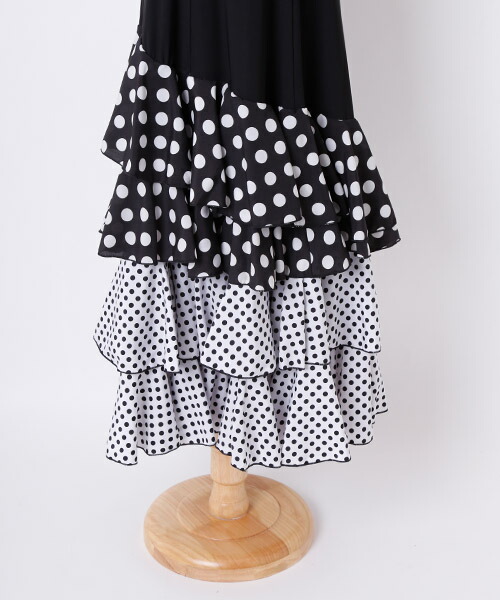 楽天市場】完売中1 フラメンコ スカート ウエストゴム白フリル if18-r