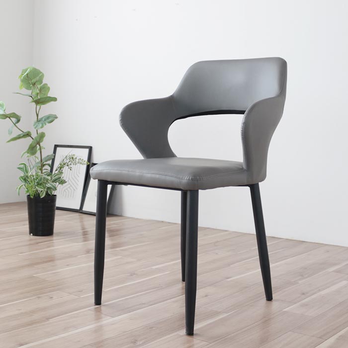 楽天市場】ダイニングチェア グレー レザーチェア 軽い ダイニング