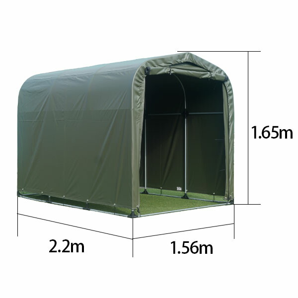 楽天市場】サイクルハウス 3台用 ARMY (本体一式) [南栄工業 ナンエイ