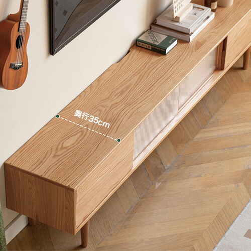 楽天市場】テレビ台 オーク材 天然木 無垢材 TVボード ローボード