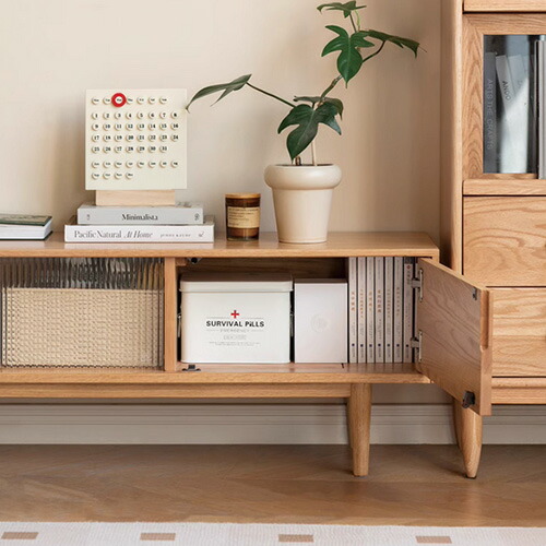 楽天市場】テレビ台 オーク材 天然木 無垢材 TVボード ローボード