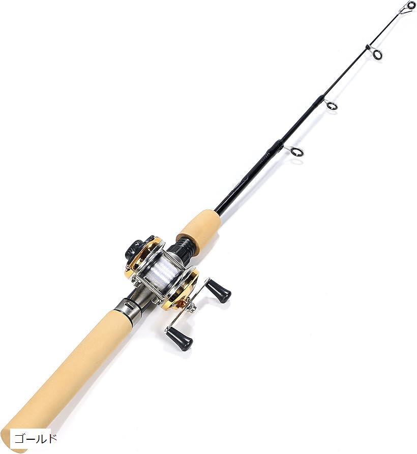 楽天市場】穴釣り用釣竿セット コンパクトロッド 両軸リール 100cm