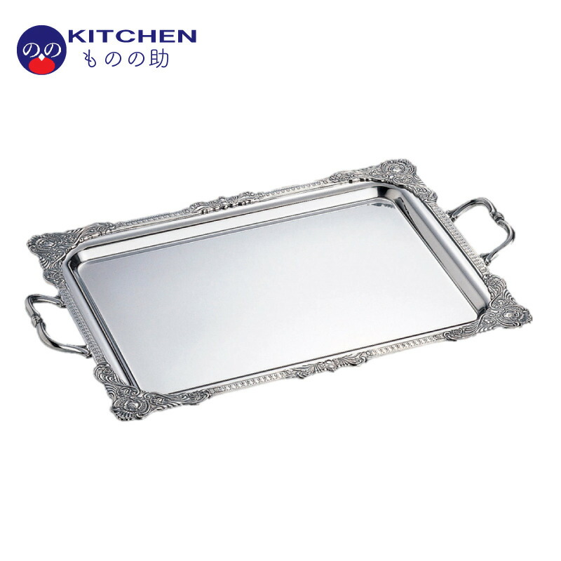 楽天市場】ステンレス トレー 手付き ローズ 16