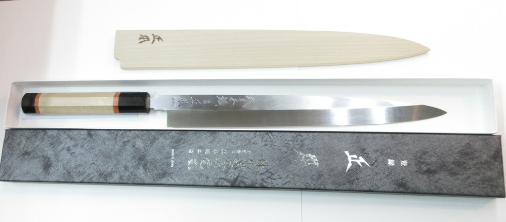 楽天市場】正本総本店 本焼青鋼 柳刃 刺身包丁 青紙一号鋼 300mm 1尺