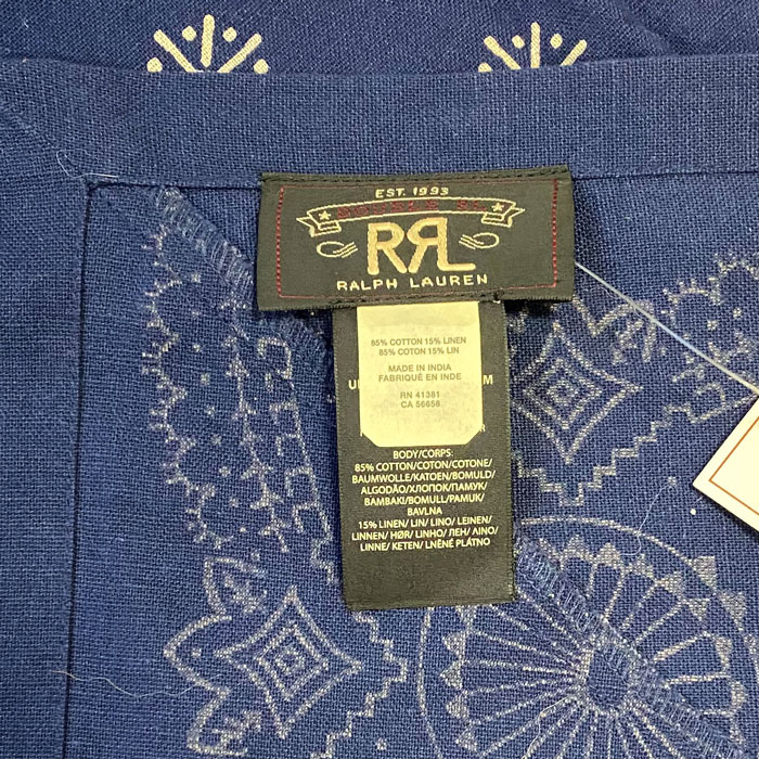 楽天市場】ラルフローレン ダブルアールエル バンダナ テーブルクロス