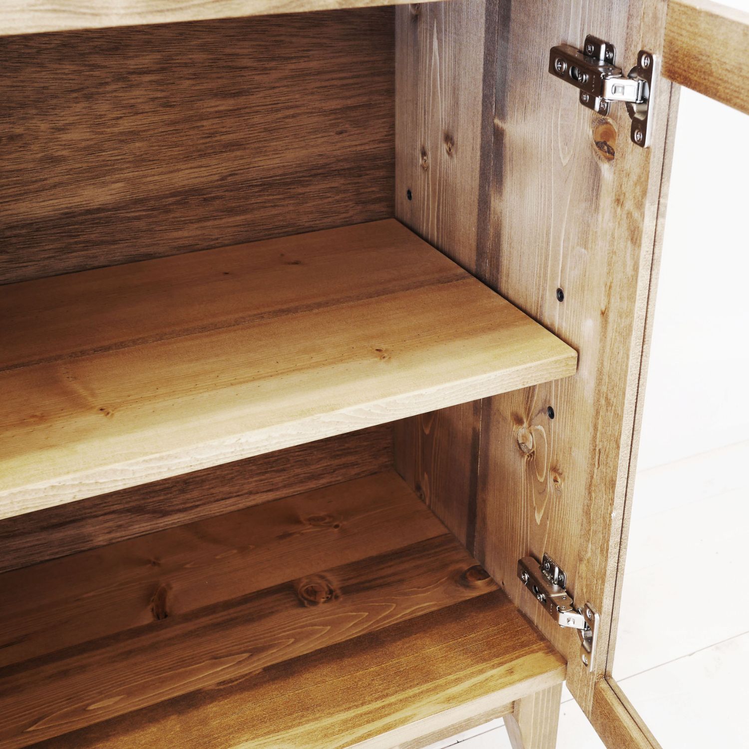 楽天市場】カップボード 無垢 食器棚 ロータイプ サイドボード