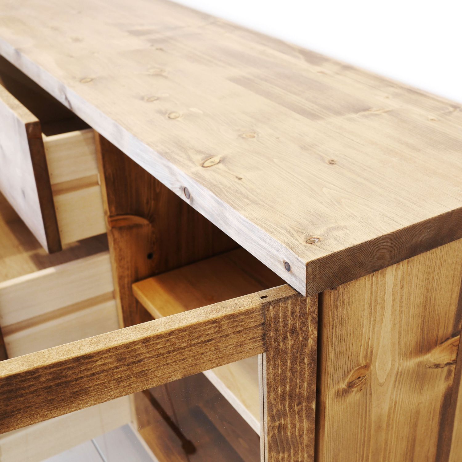 楽天市場】カップボード 無垢 食器棚 ロータイプ サイドボード