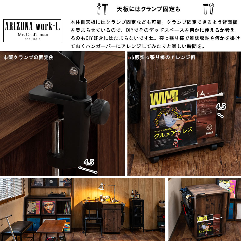 楽天市場】【ARIZONA WORK-T】ワークツー ツールボックス付きアトリエ