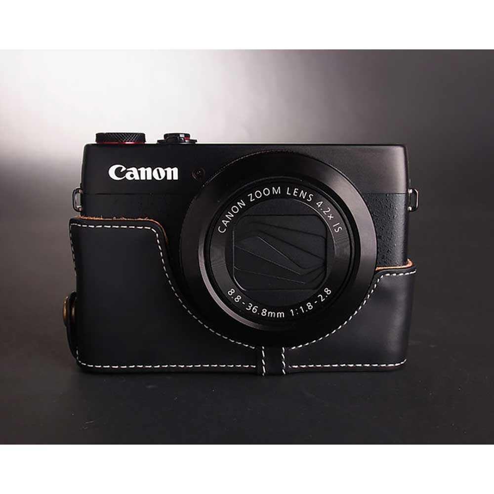 楽天市場】Canon PowerShot G7X 用 レザー ケース Black ブラック TP