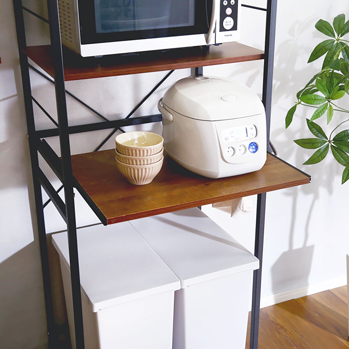 楽天市場】ヴィンテージテイストのゴミ箱上 レンジラック ニトリ