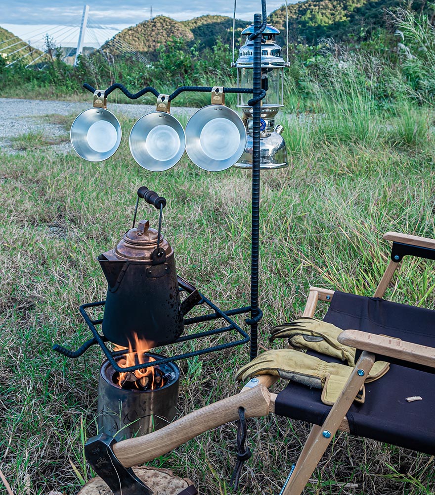 楽天市場】男前 無敵の焚き火フック セット 焚き火台 ハンガー 焚き火