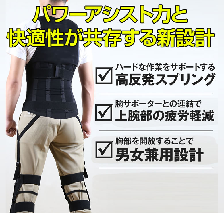 楽天市場】ワーキングパワースーツ ボディ本体+腕サポーターセット