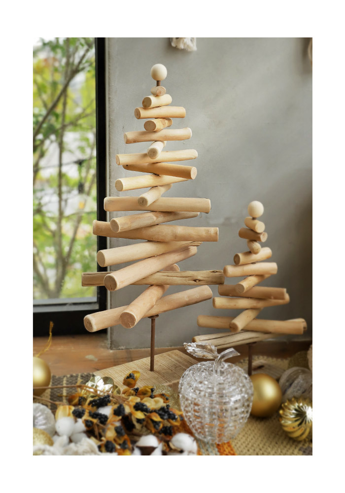 楽天市場】Lサイズ クリスマスツリー ツリー 50cm 流木風 ウッド 木製