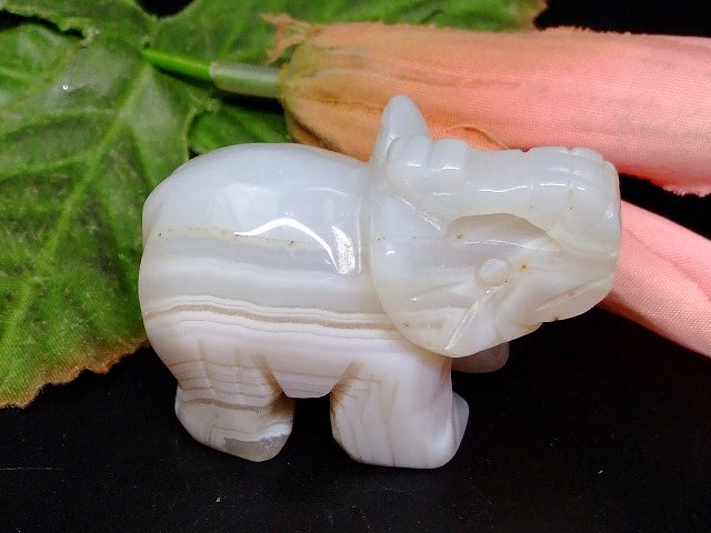 瑪瑙アゲート製象の置物 瑪瑙アゲート製象の置物