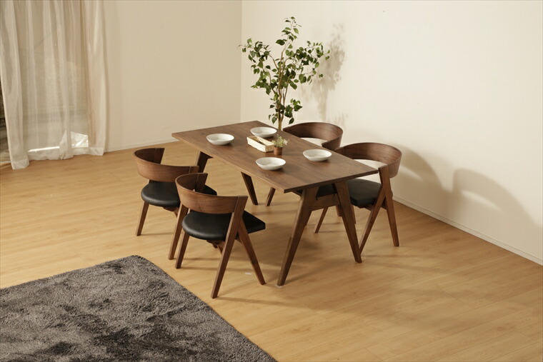 楽天市場】ダイニングチェア ウォールナット ブラックダイニングチェア