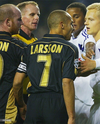 楽天市場】セルティック 03/04 サード(黒) # 7 LARSSON ヘンリク