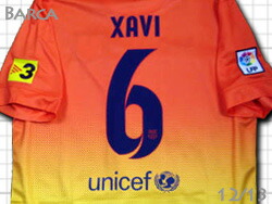 楽天市場】FCバルセロナ 12/13 アウェイ (オレンジx黄) #6 XAVI シャビ