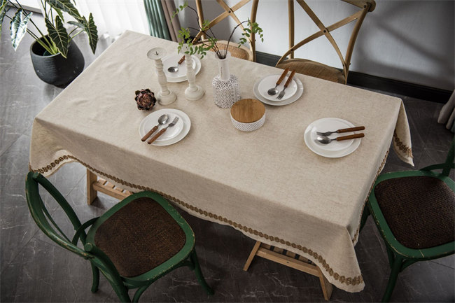 楽天市場】ベージュ リネン 亜麻製 テーブルクロス テーブル掛け 北欧