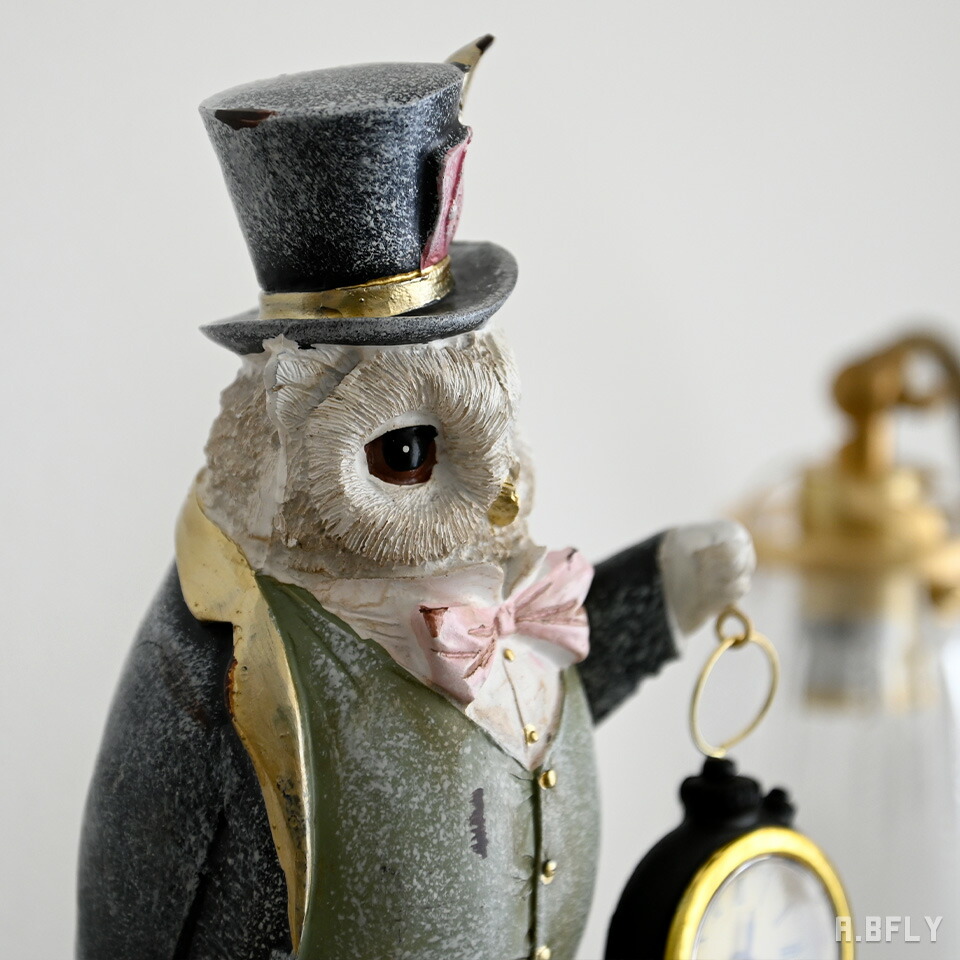 楽天市場】フクロウ 置き時計 アナログ ミニ 卓上時計 卓上時計 まるい