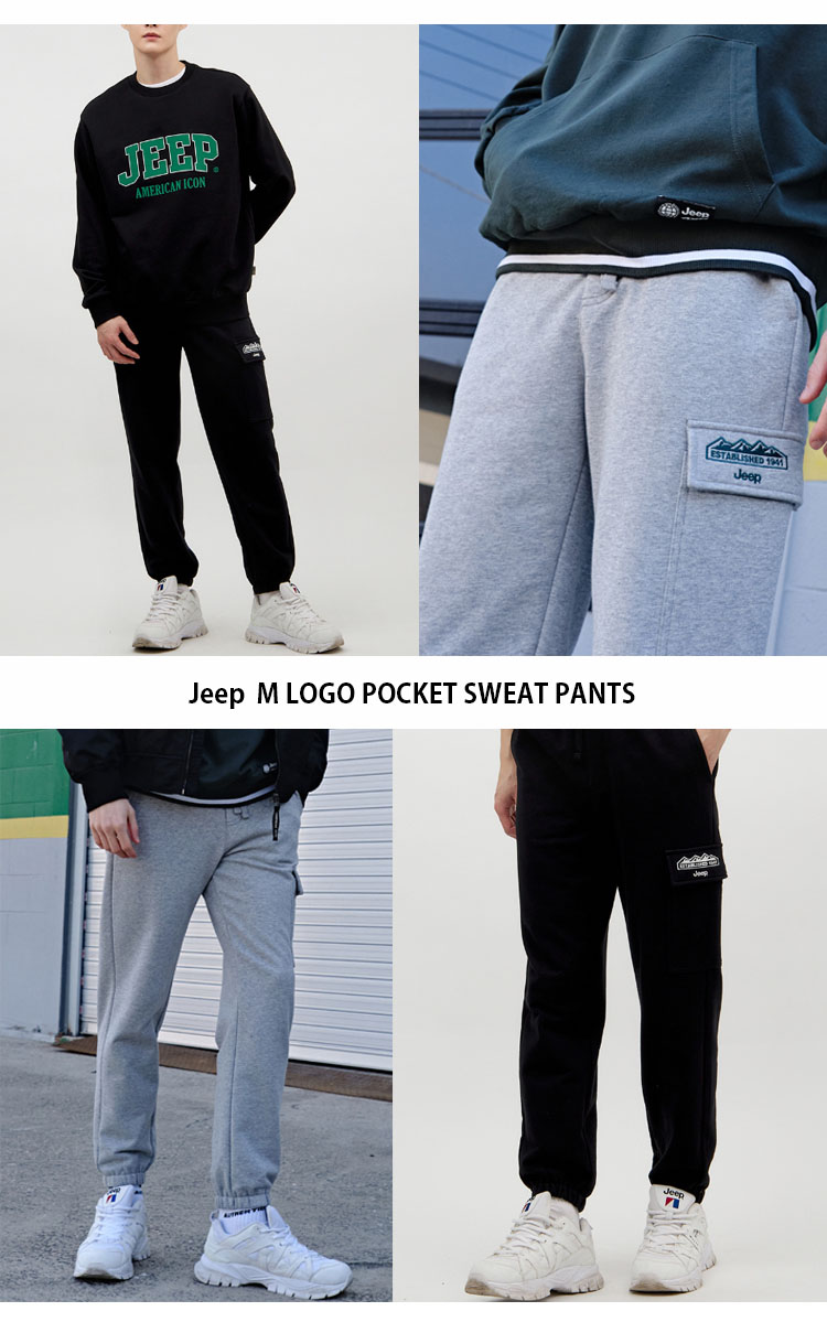 楽天市場】Jeep ジープ ジョガーパンツ M LOGO POCKET SWEAT PANTS