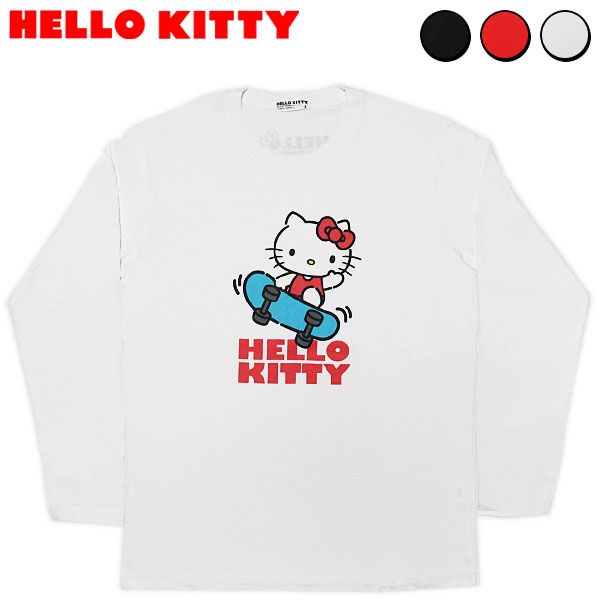 楽天市場】ハローキティ 長袖Tシャツ スケボー柄 レディース メンズ