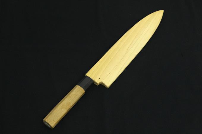 楽天市場】【中古】伯龍宗良 包丁 相出刃包丁 八寸 霞 本鍛錬 水牛朴