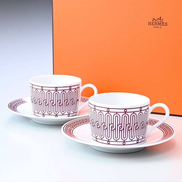楽天市場】エルメス HERMES Hデコ ティーカップ＆ソーサー ペア H DECO