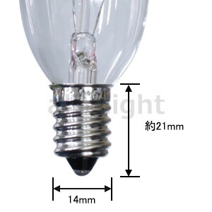 楽天市場】アサヒ シャンデリア電球（海外口金） E14口金 クリヤー