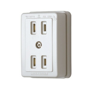 楽天市場】明工社 125V用露出コンセント ダブルコンセント 送り