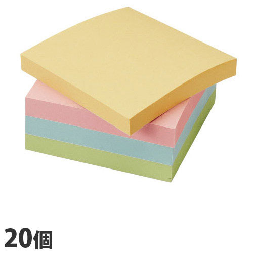 楽天市場】付箋 75×75mm 20冊 カラーアソート ふせん : ドラッグ