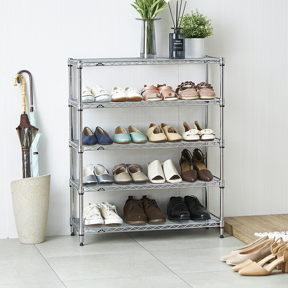 楽天市場】シューズラック スリム5段 幅70 奥行25 収納 ラック