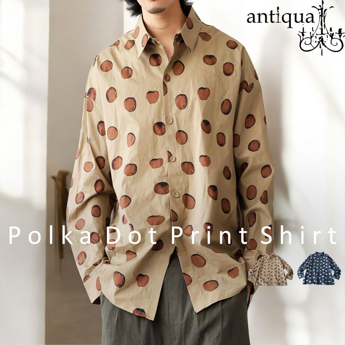 楽天市場】ドット柄シャツ シャツ メンズ トップス 長袖 送料無料