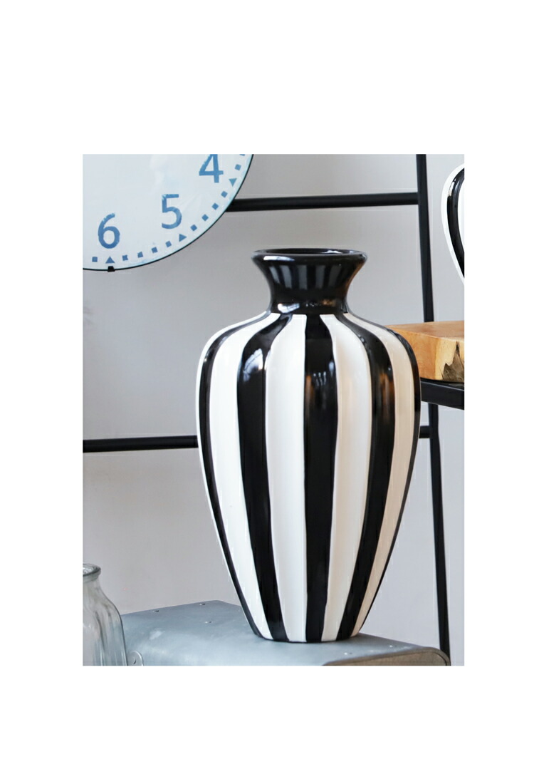 楽天市場】ポイント10倍！2月25日20時〜3月26日10時 ストライプ柄 花瓶