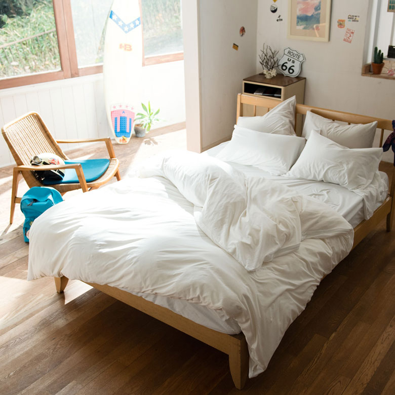 楽天市場】ボックスシーツ ベッドカバー ダブル 140×200cm 無地 ベッド