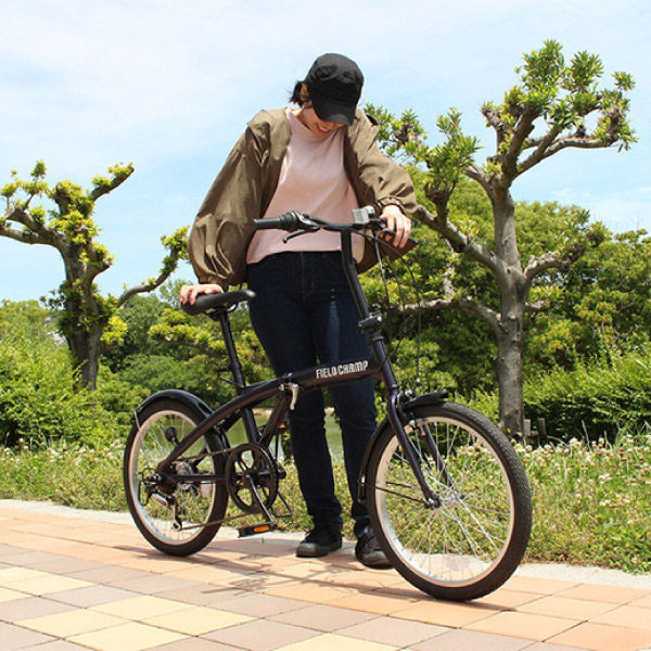 楽天市場】【送料無料】20型折り畳み自転車 フィールドチャンプ ダーク