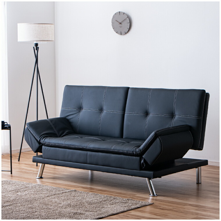 楽天市場】【ポイント5倍〜3/11 1:59まで】ソファーベッド 黒 ブラック