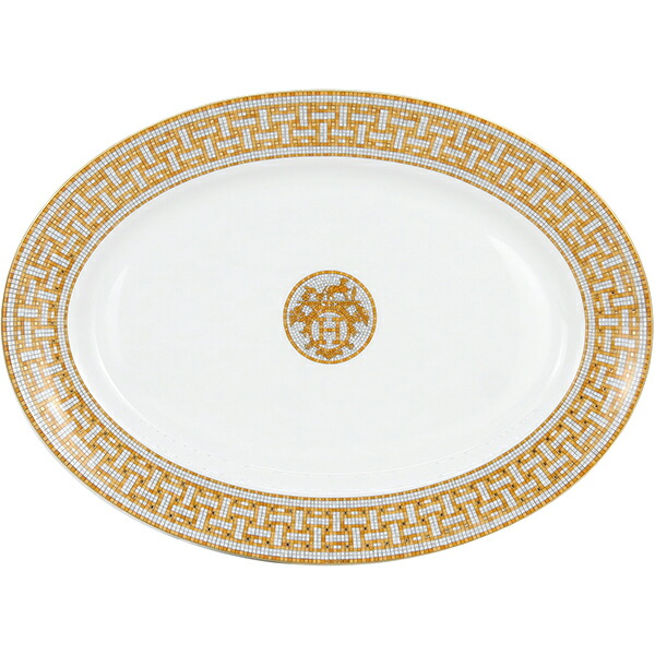 楽天市場】【10%OFF】 エルメス 食器 オーバル プレート 42cm モザイク