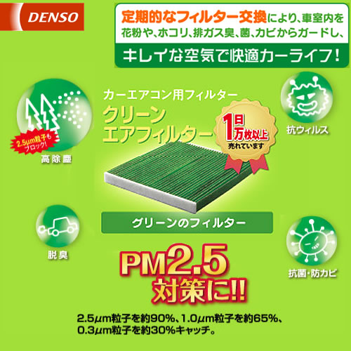 楽天市場】DENSO デンソー カーエアコン用フィルター クリーンエア
