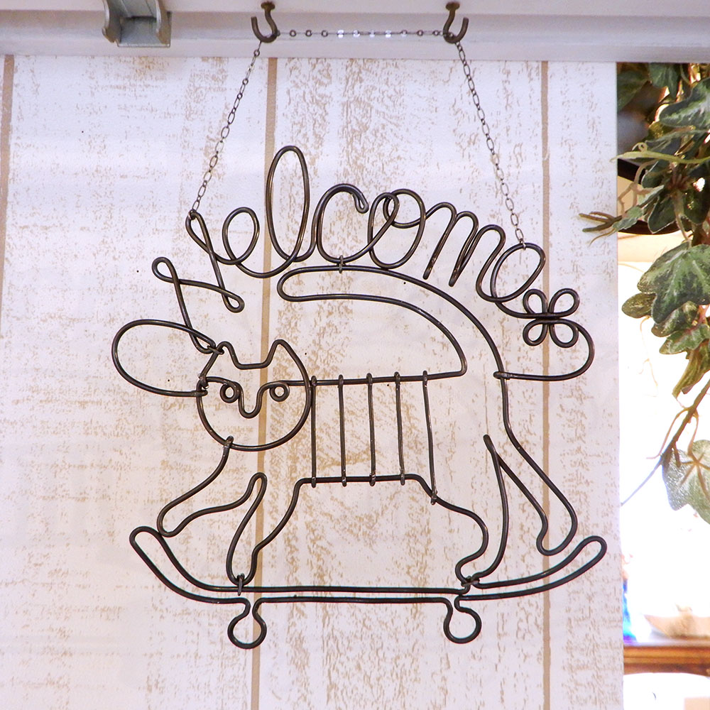 楽天市場】【日本製◎スケボー猫のゆらゆらウェルカムプレート】 ドア