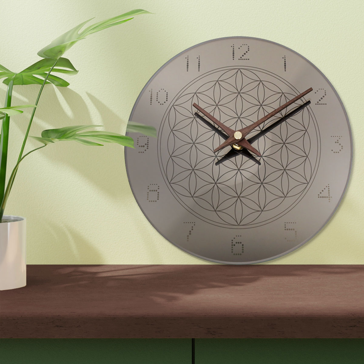 楽天市場】【ミラークロック】絵柄・文字が透ける鏡の時計【受注後に