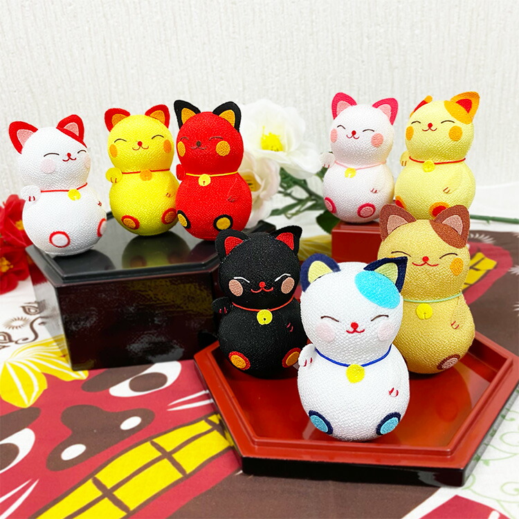 楽天市場】おきあがりこぼし 招き猫 置物 [招き猫 大きな起き上がり小