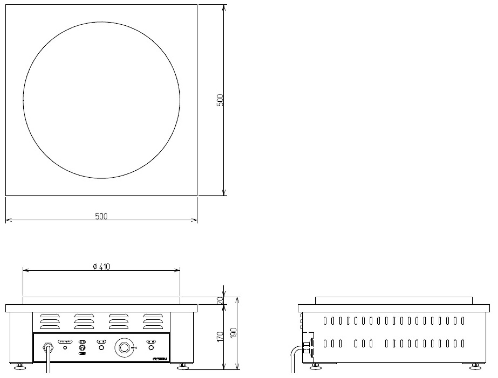 楽天市場】EC-2000 エイシン電機 クレープ焼器 電気クレープ焼器 単相