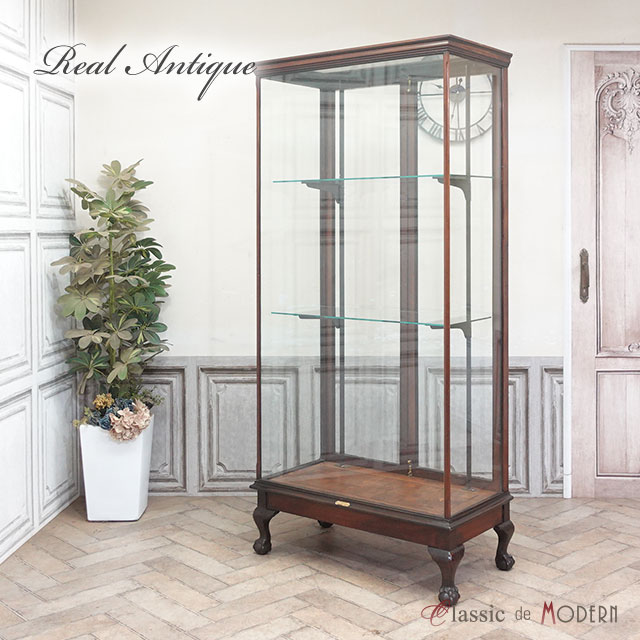 楽天市場】アンティーク キャビネット アンティーク家具 飾り棚 ショー