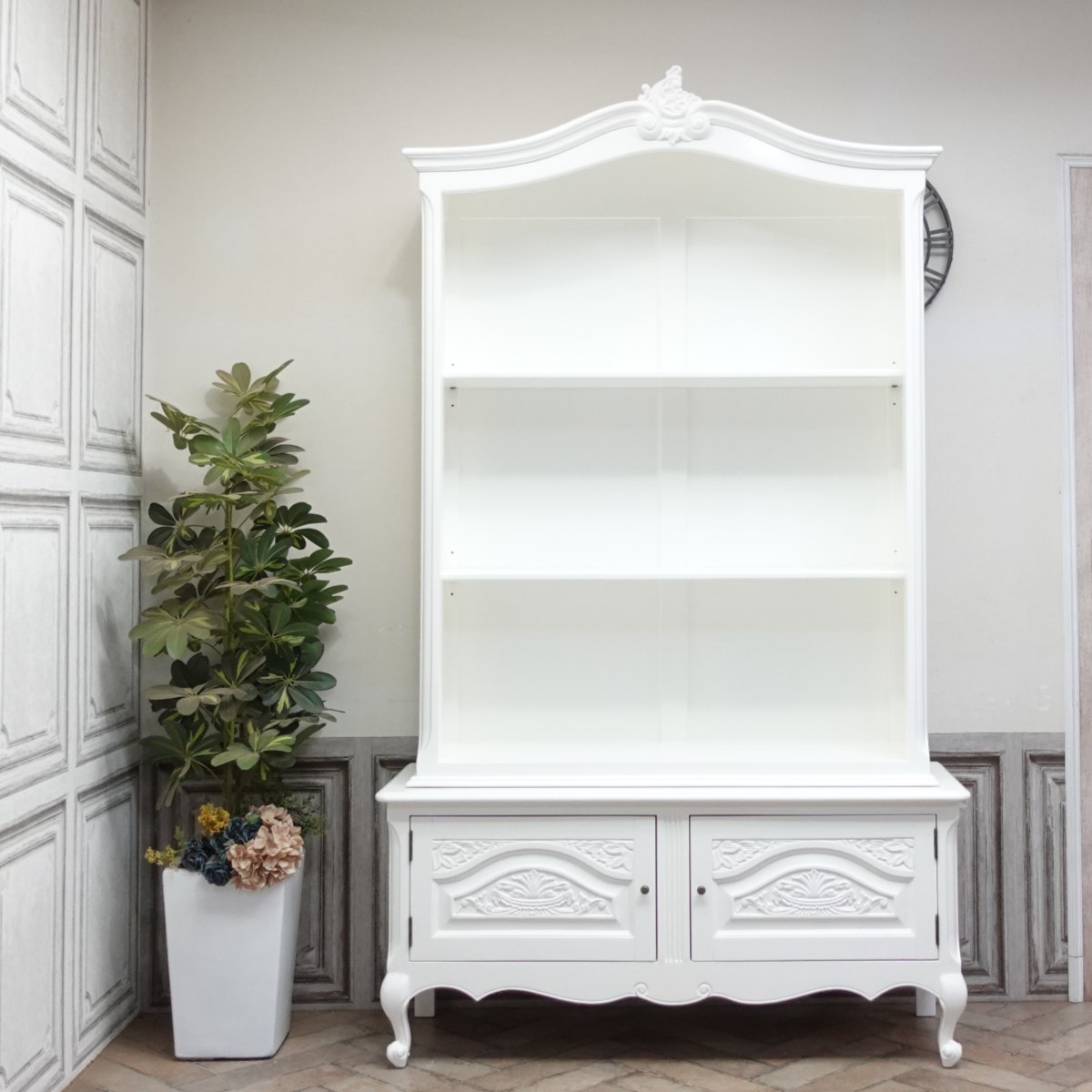 楽天市場】輸入家具 おしゃれ ブックケース アンティーク 本棚