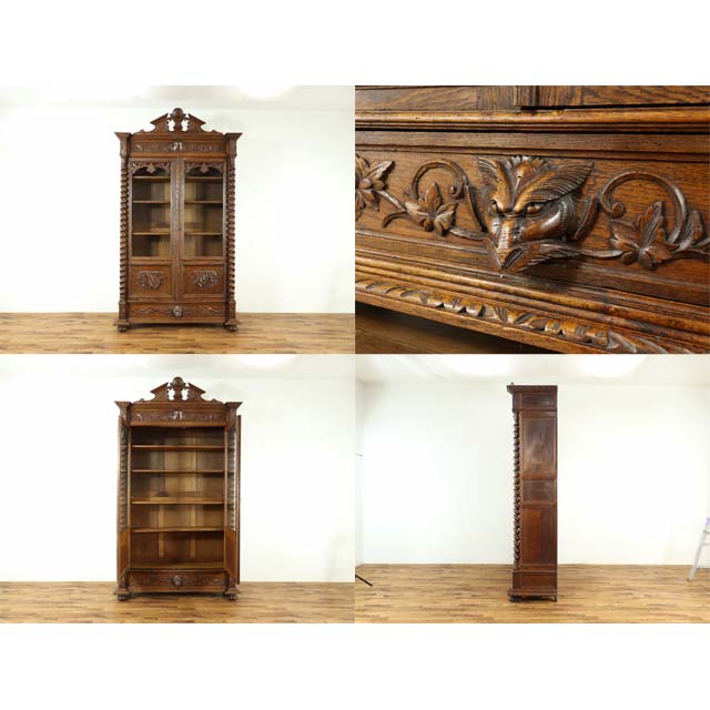 楽天市場】アンティーク キャビネット アンティーク 家具 ショーケース