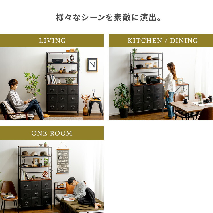 楽天市場】【3/8限定！3％OFFクーポン配布中】 ラック 3段 シャルフ 棚