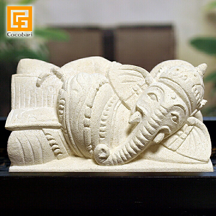 楽天市場】【一点物】ガネーシャ ラピスラズリ 約97mm 手彫り置き石