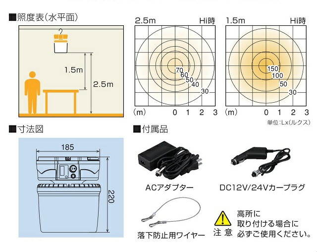 楽天市場】HATAYA ハタヤ 充電式LEDライト LTL-20B 吊り下げ灯